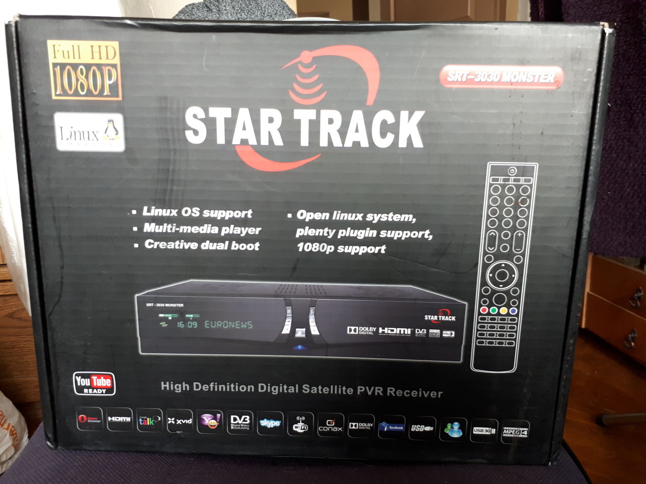 Комбо-ресивер на базе ос linux, spark srt-3030 monster hd - 90$, ott tv box  4x android - 65$