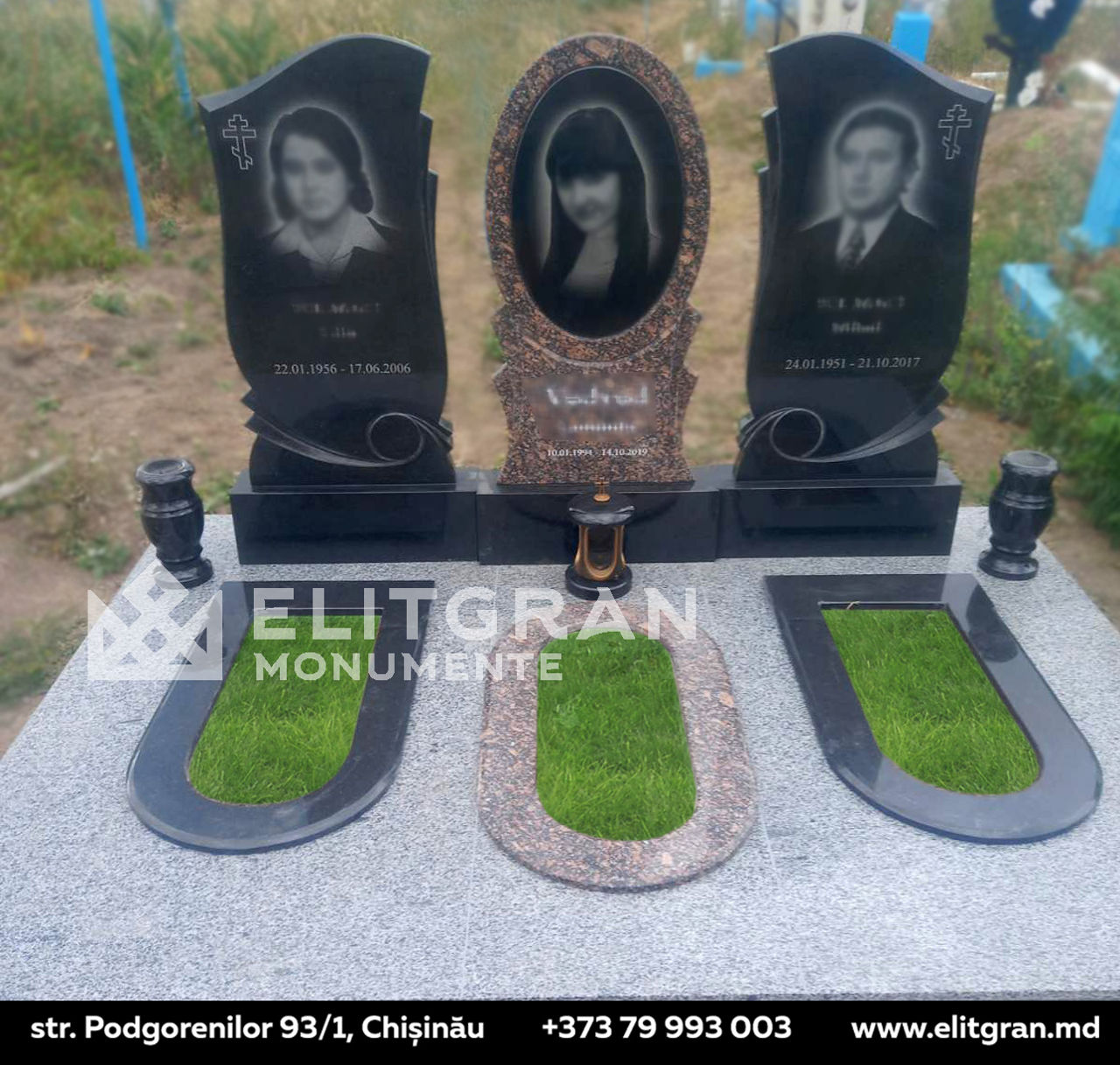 Catalog monumente funerare din granit Chisinau Moldova preturi,diferite modele,foto, cruci, Elitgran foto 19
