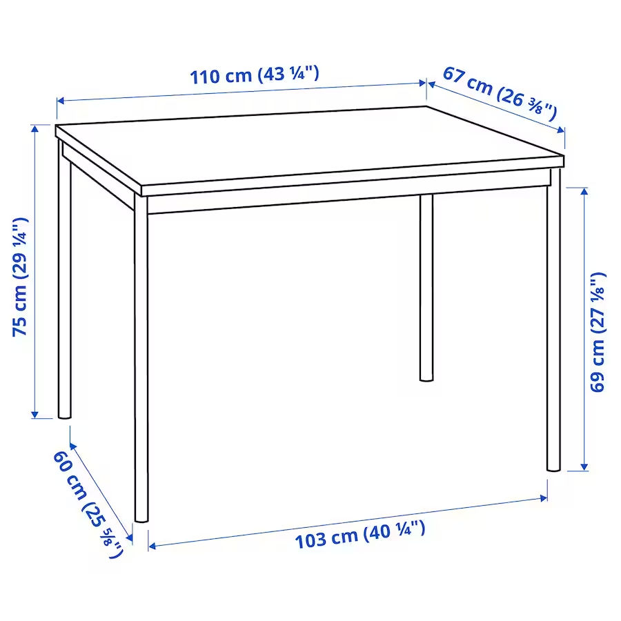 Masă de bucătărie Ikea Sandsberg 110x67 foto 4