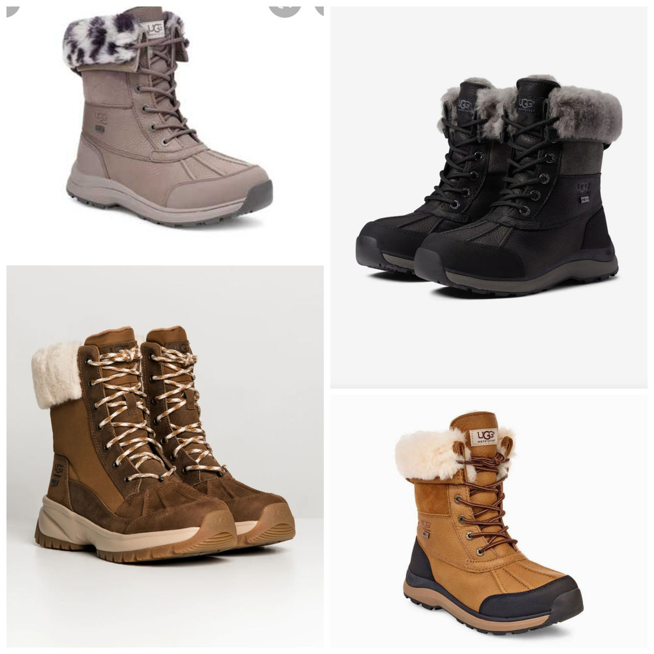 Зимние Непромокаемые кожаные ботинки UGG Australia