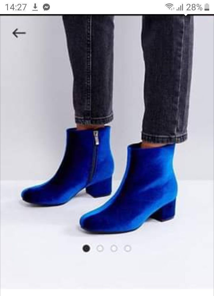 Botine Asos de catifea  foto 3