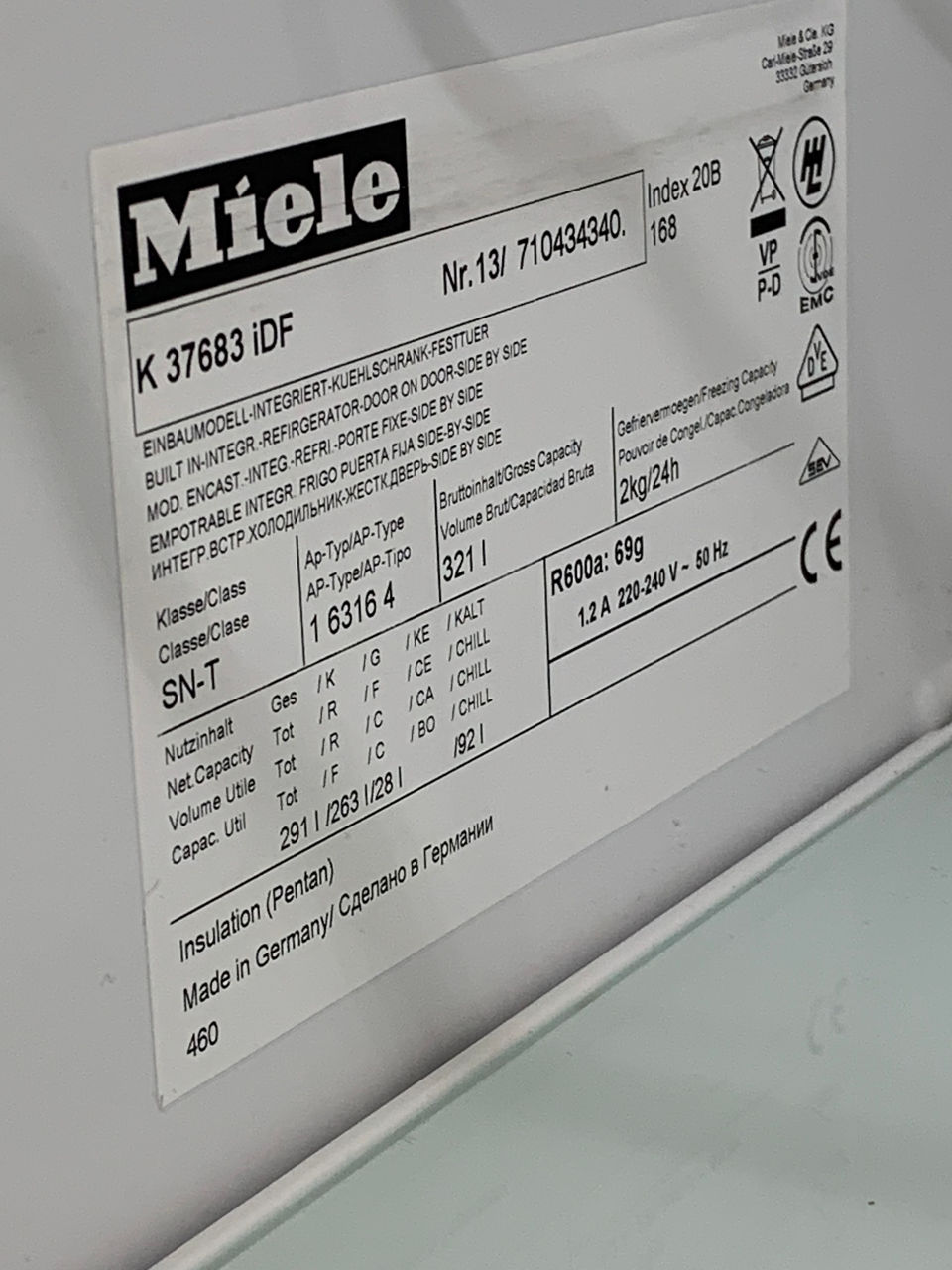 Frigider cu congelator incorporabile Miele NoFrost foto 7