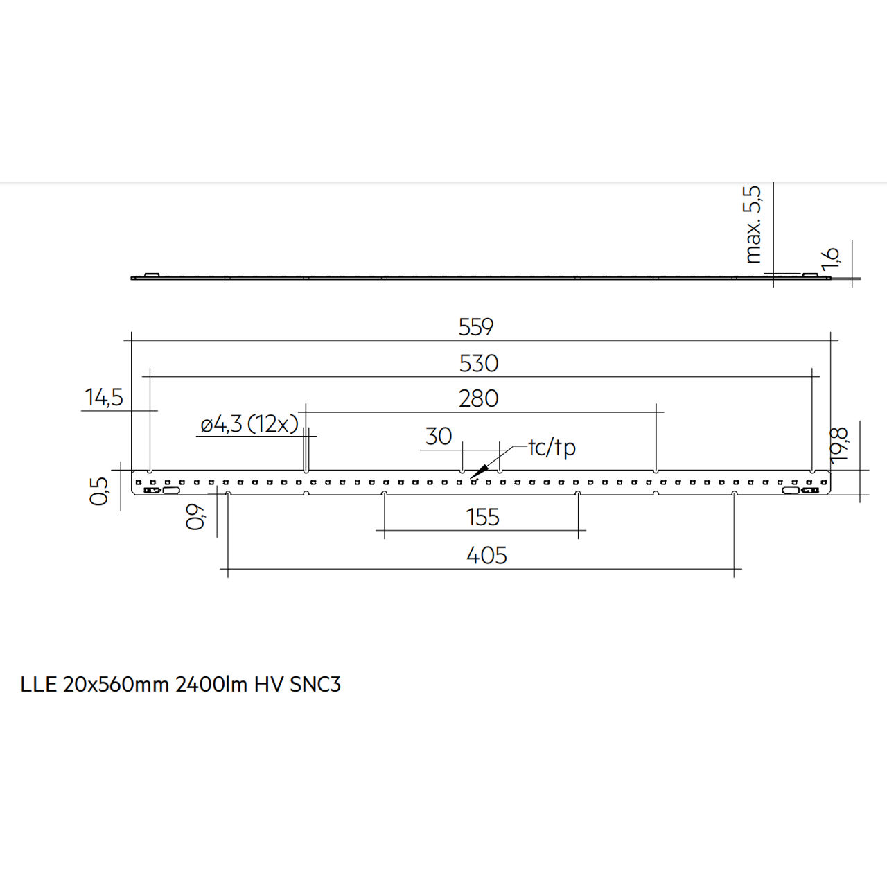 Set de iluminat ultra-luminos din trei module 7200 lm 6500k lle 20x560 mm 865 hv snc3 tridonic (aust foto 9