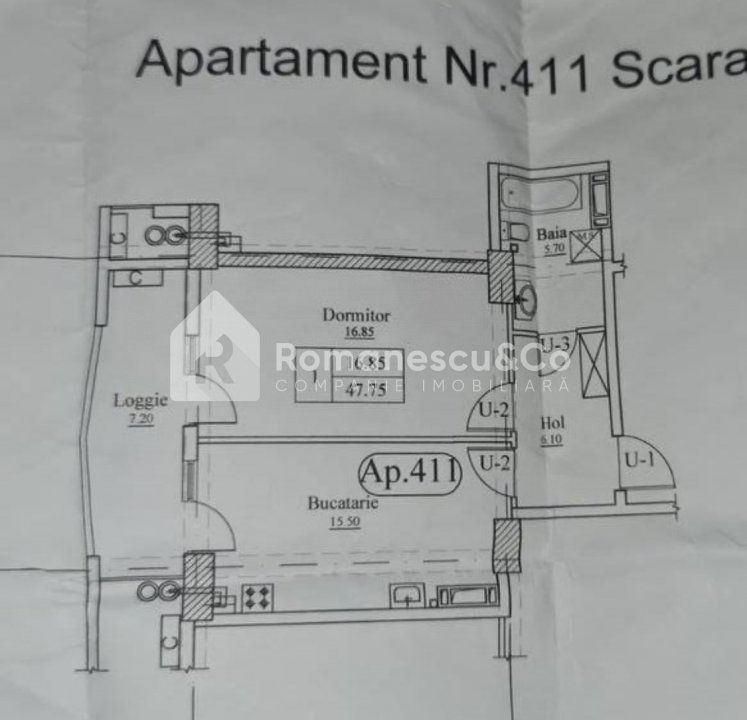 Apartament cu 1 cameră, 48 m², Botanica, Chișinău foto 8