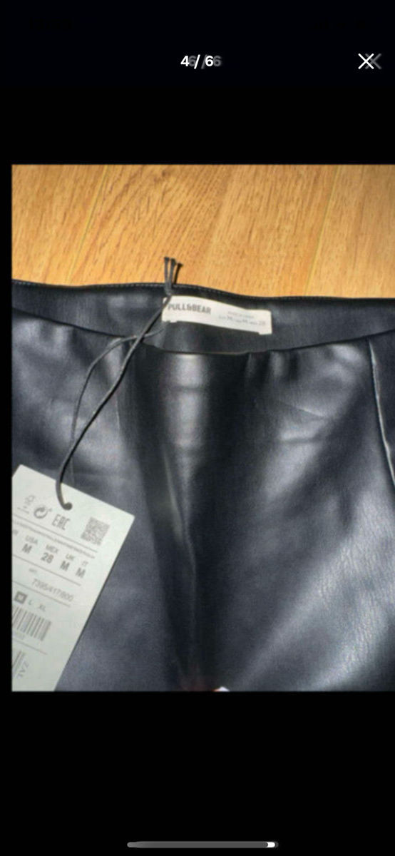 Fusta Pull & Bear S piele / юбка эко кожа foto 4