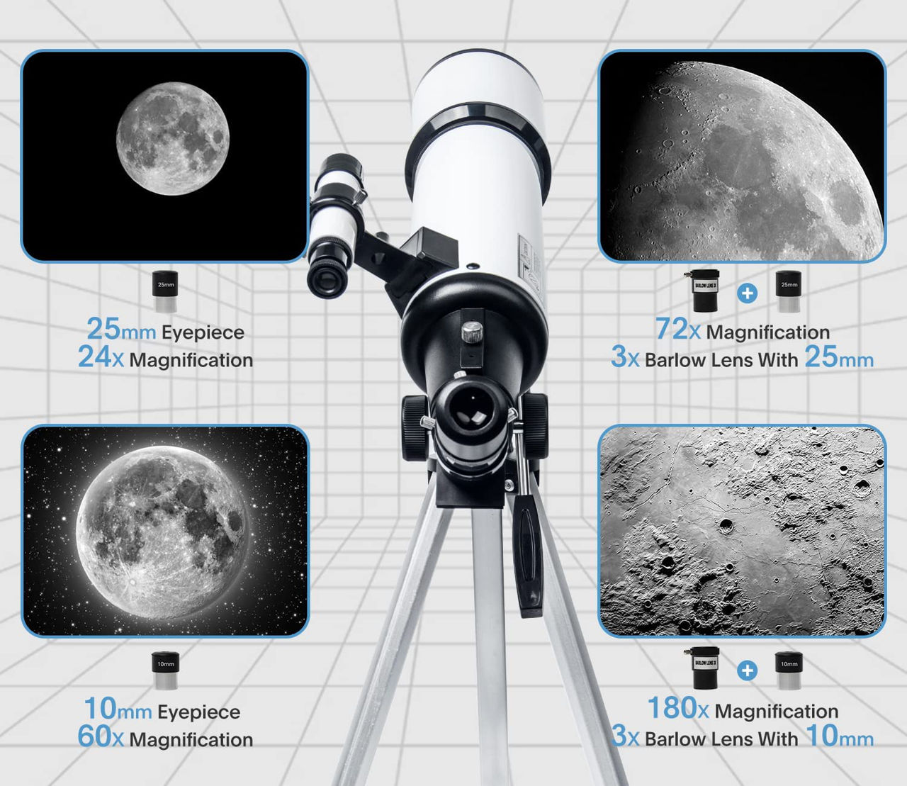 Hexeum Телескоп 80 Мм foto 2