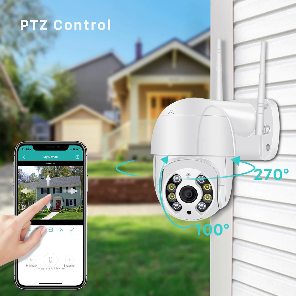 5 Megapixel IP PTZ WiFi камера видеонаблюдения  фото 4