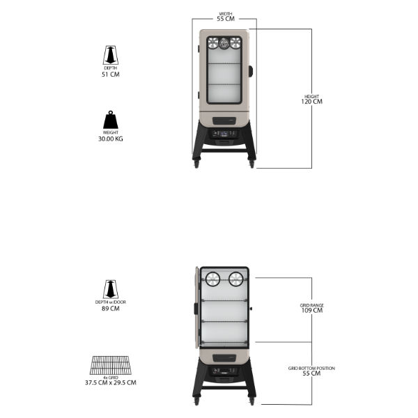 Afumătoare verticală electrică PBV3D1, Pit Boss digital electric smoker коптильня смокер foto 5