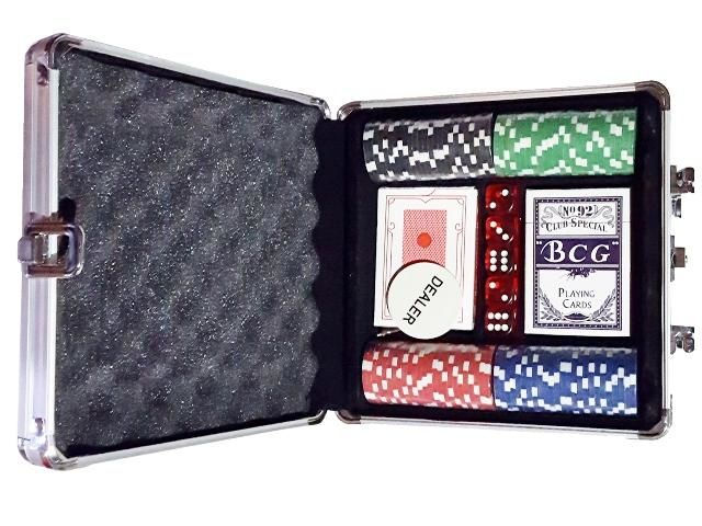 Set Joc Poker în valiză de aluminiu 200buc 30x20x6cm foto 2
