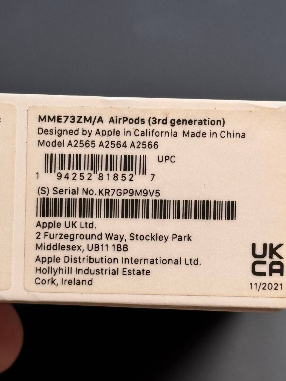 Apple Airpods 3 original - 1300 lei