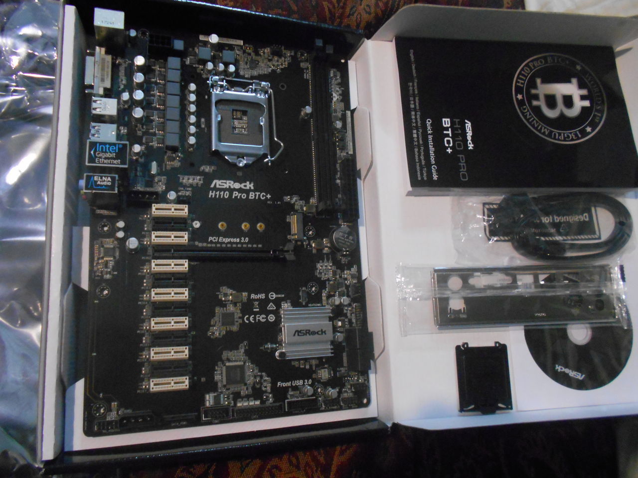 Материнская плата ASRooK H110 PRO BTC+ сокет LGA1151 DDR-4+процессор ...