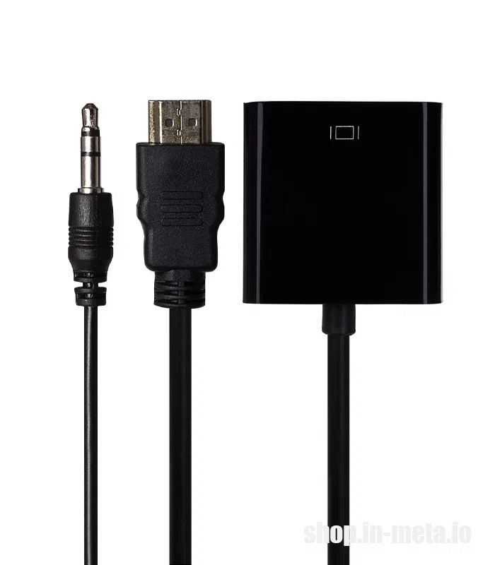 HDMI to VGA + Audio, Adapter 1080P Digital to Analog Video + Audio For PC Laptop Tablet foto 1