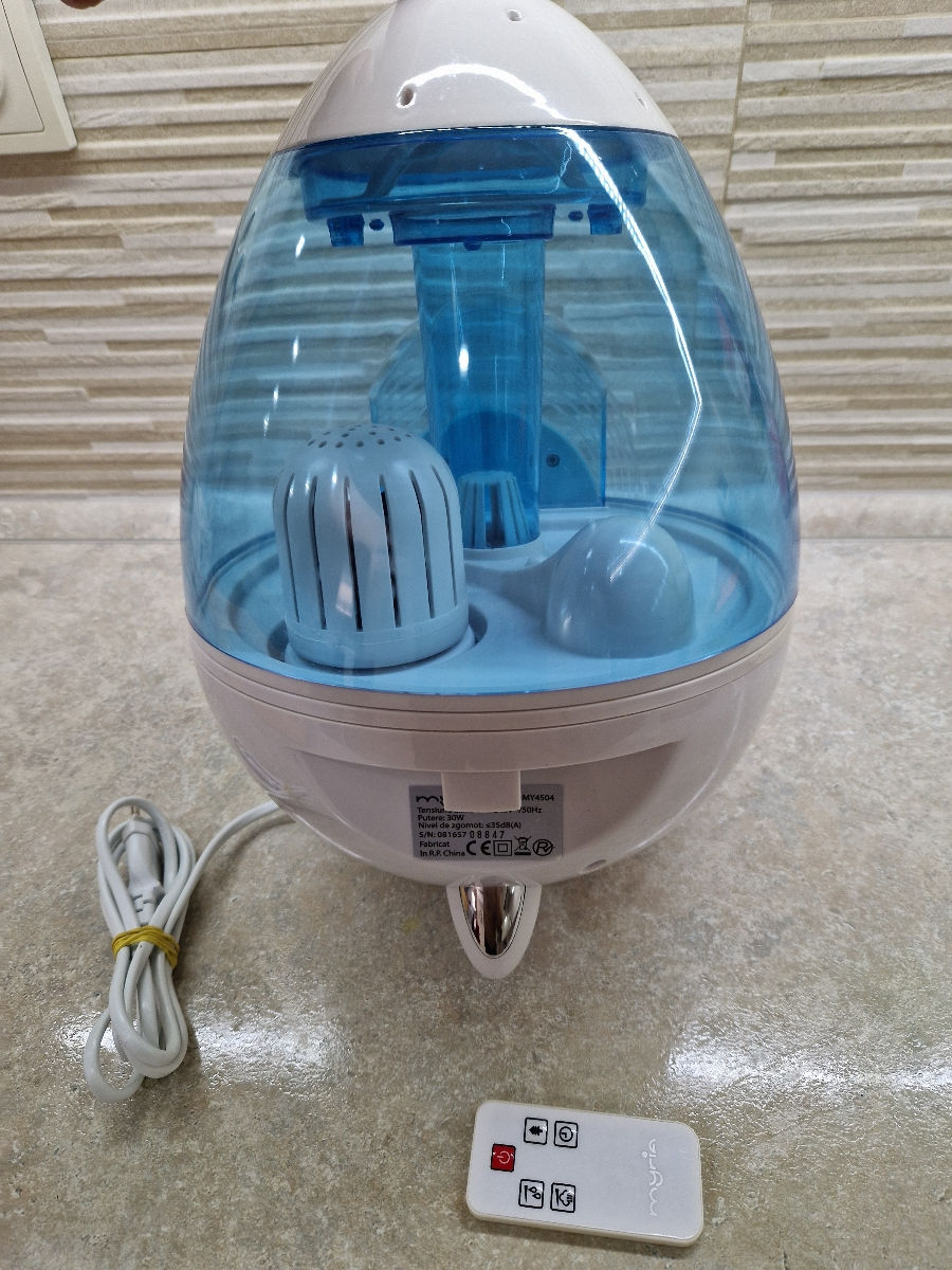 Umidificator cu aer rece Myria MY4504, 300 ml, 30W, albastru foto 1