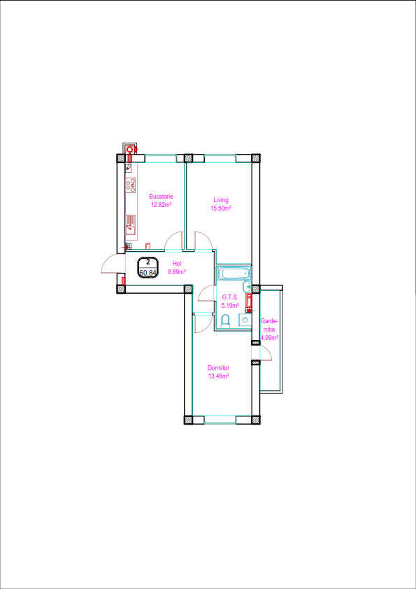 Apartament cu 2 camere,  Periferie,  Chișinău mun. foto 3