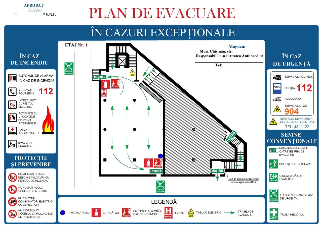 Plan evacuare / план эвакуации foto 2