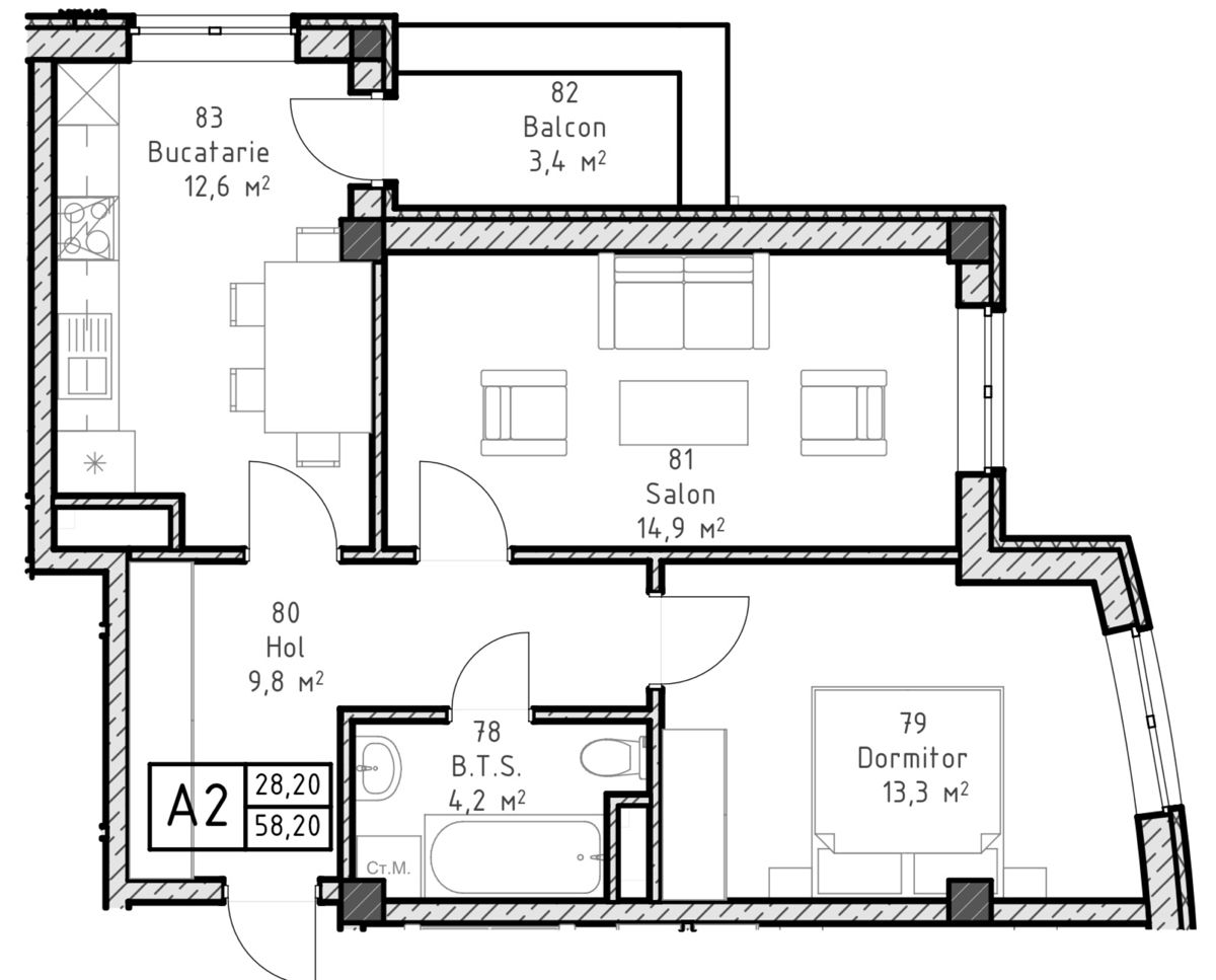 Apartament cu 2 camere,  Periferie,  Ialoveni foto 3