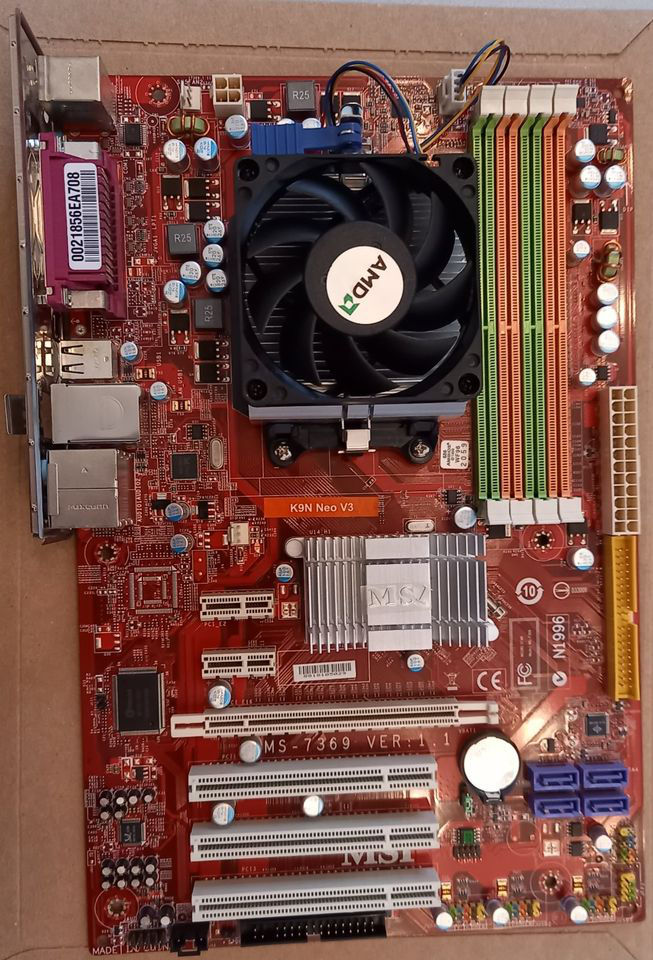 Материнская плата MSI K9N NEO V3 + AMD Athlon(tm) 64 X2 Dual Core