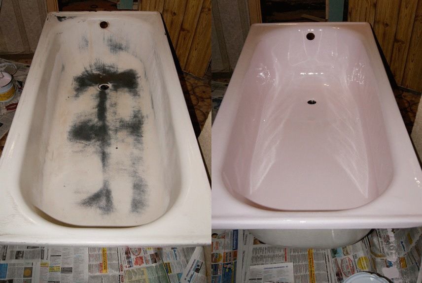ремонт покрытия акриловых ванн