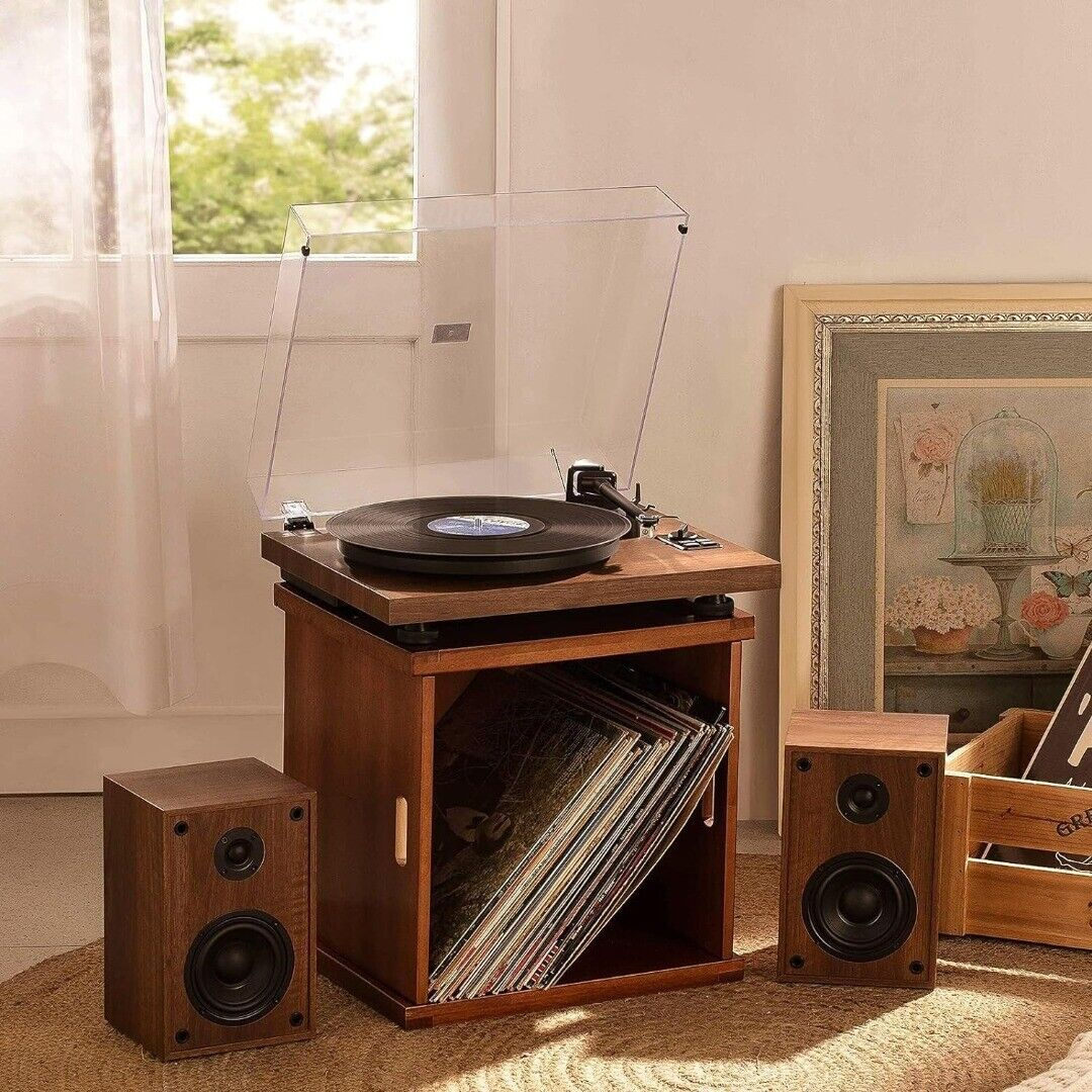 1 By One Turntable Speakers Stereo Bluetooth  Новый в коробке фото 4