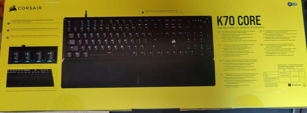 Corsair K70 Core RGB Mechanical Gaming Keyboard PC.PS5.Xbox foto 0