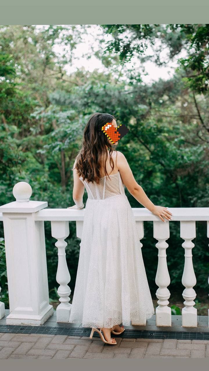 Rochie elegantă albă cu sclipici – mărimea 40 foto 1