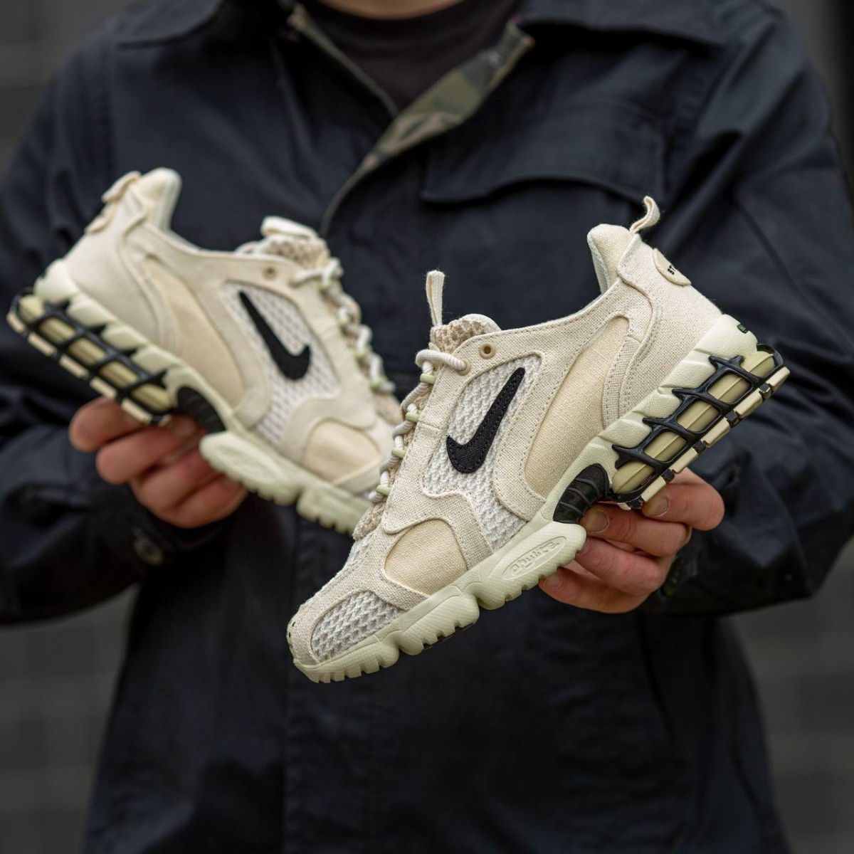 Nike Air Zoom Spiridon Cage 2 Beige x Stussy Unisex фото 1