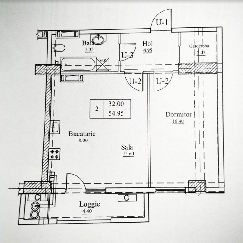 Apartament cu 1 cameră, 55 m², Botanica, Chișinău
