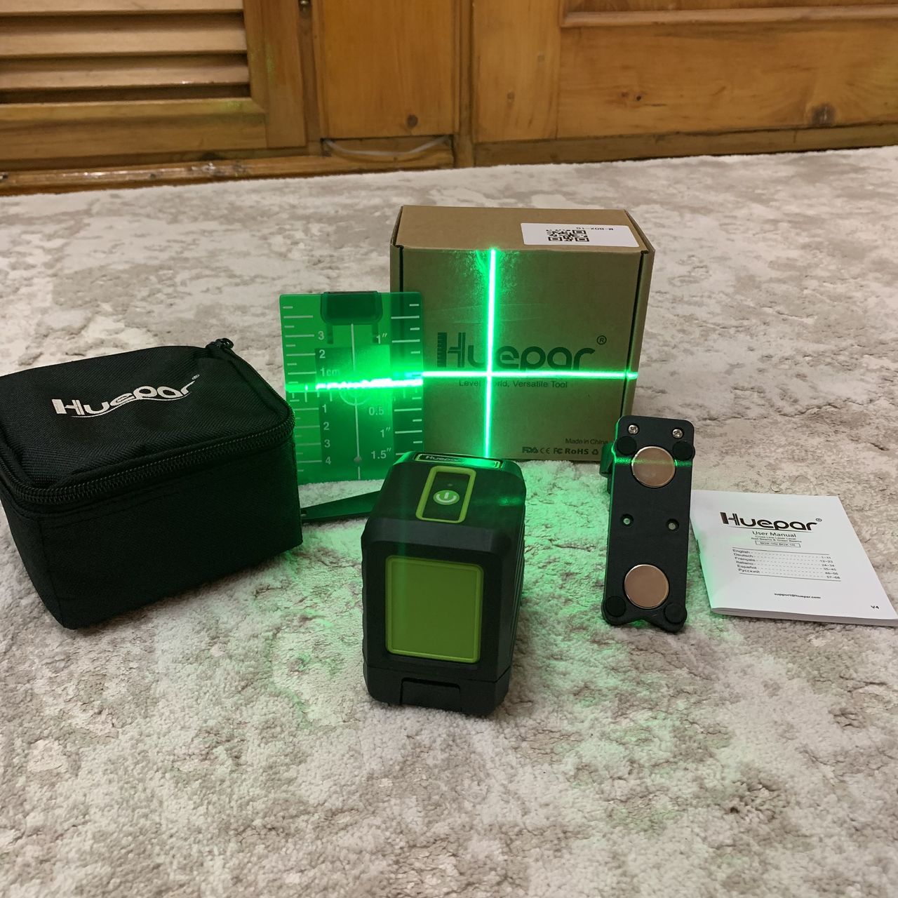 Garanție! Laser Huepar 2D 2 linii BOX-1G  +  magnet +  livrare gratis foto 5