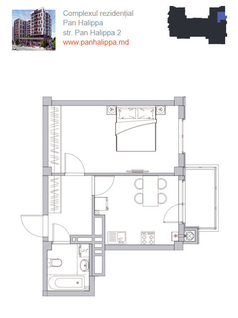 Apartament cu 1 cameră, Centru, Chișinău, Chișinău mun.