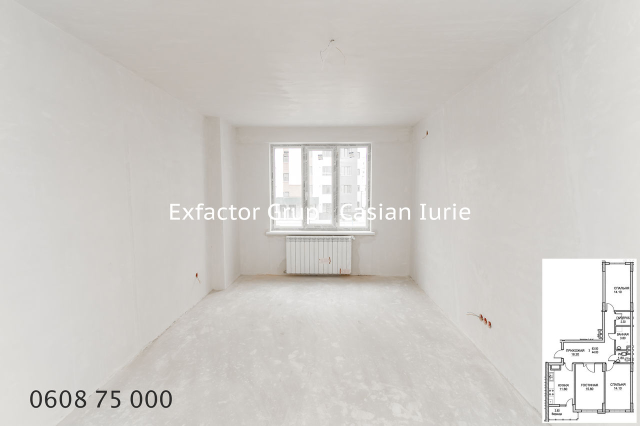 Apartament cu 3 camere, 87 m², Buiucani, Chișinău foto 13