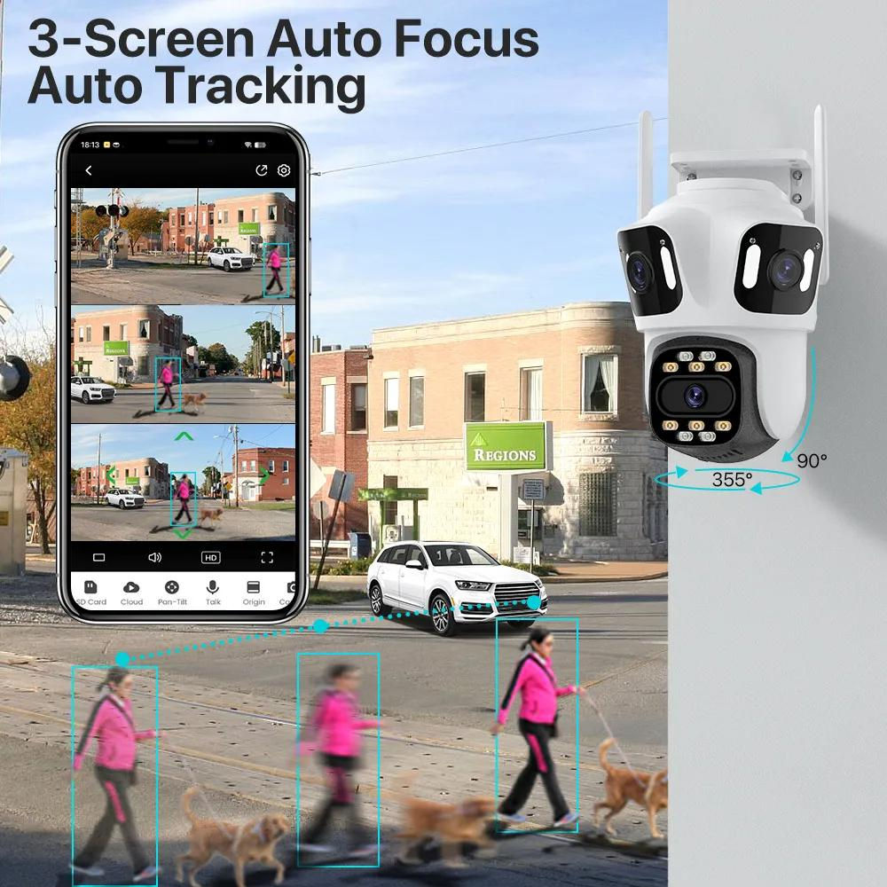 6K 12MP 3in1 camera IP ICSEE WiFI Robot microfon autotrack sirena super pret foto 2