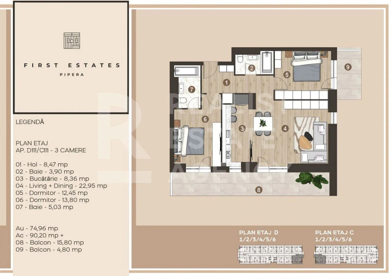 Vânzare, apartament, 3 camere, First Estate Pipera, București foto 2