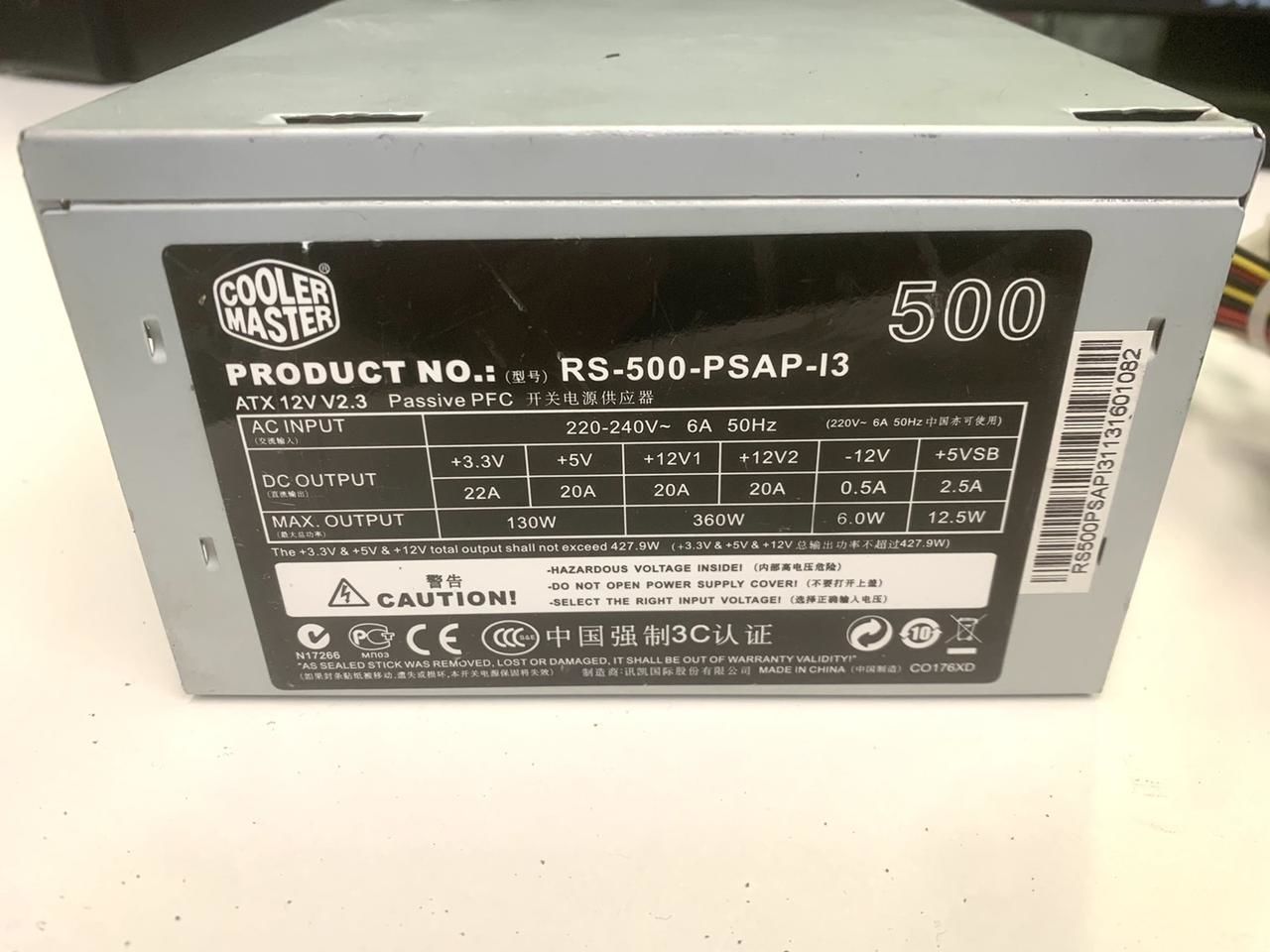 Chieftec GPS-550A 550W,Cooler Master RS-500-psap-J3 500W