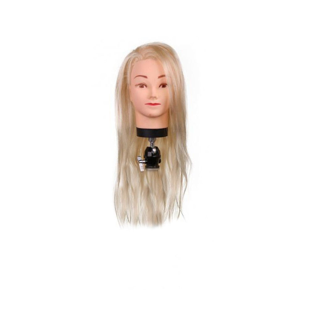 Cap pentru practica, blond auriu/saten, manechin, pupeta exersat coafuri foto 7