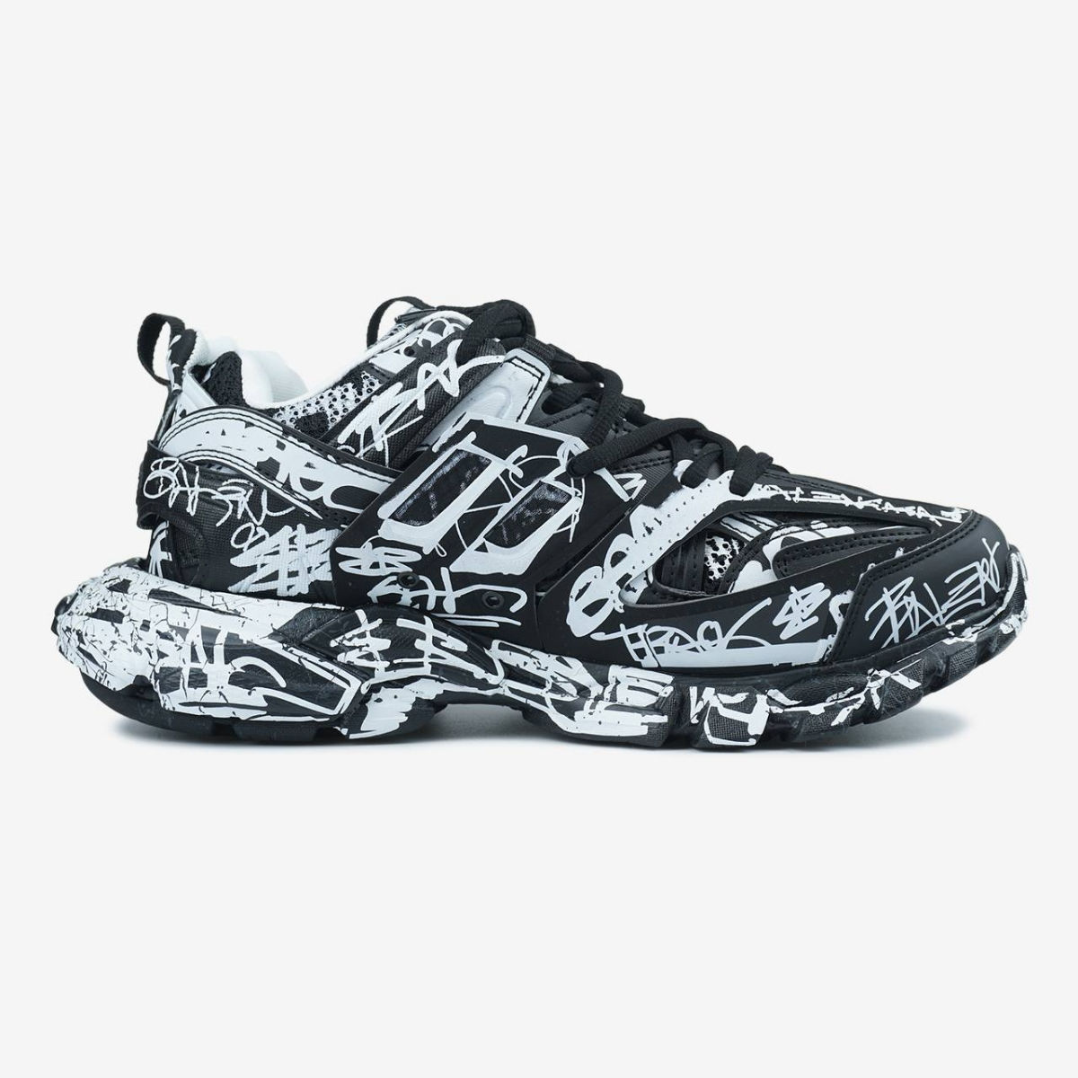 Balenciaga Track Graffiti Black/White Unisex foto 4