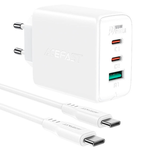 Acefast A13 Pd65w (usb-c+usb-c+usb-a) Încărcător Cu 3 Porturi foto 0