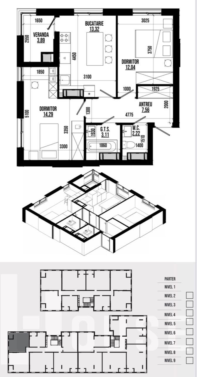 Apartament cu 2 camere,  Centru,  Strășeni,  Strășeni foto 2