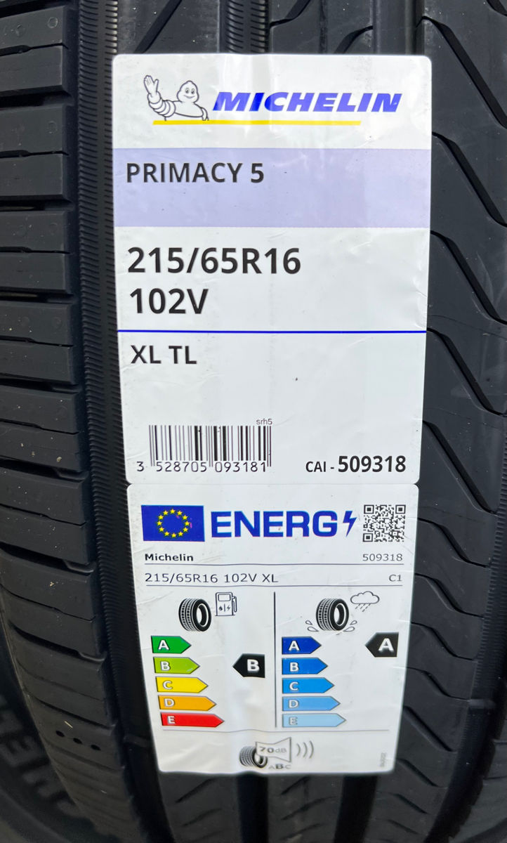 215/65 R16 Michelin Primacy 5/ Доставка, livrare toata Moldova 2025 фото 1