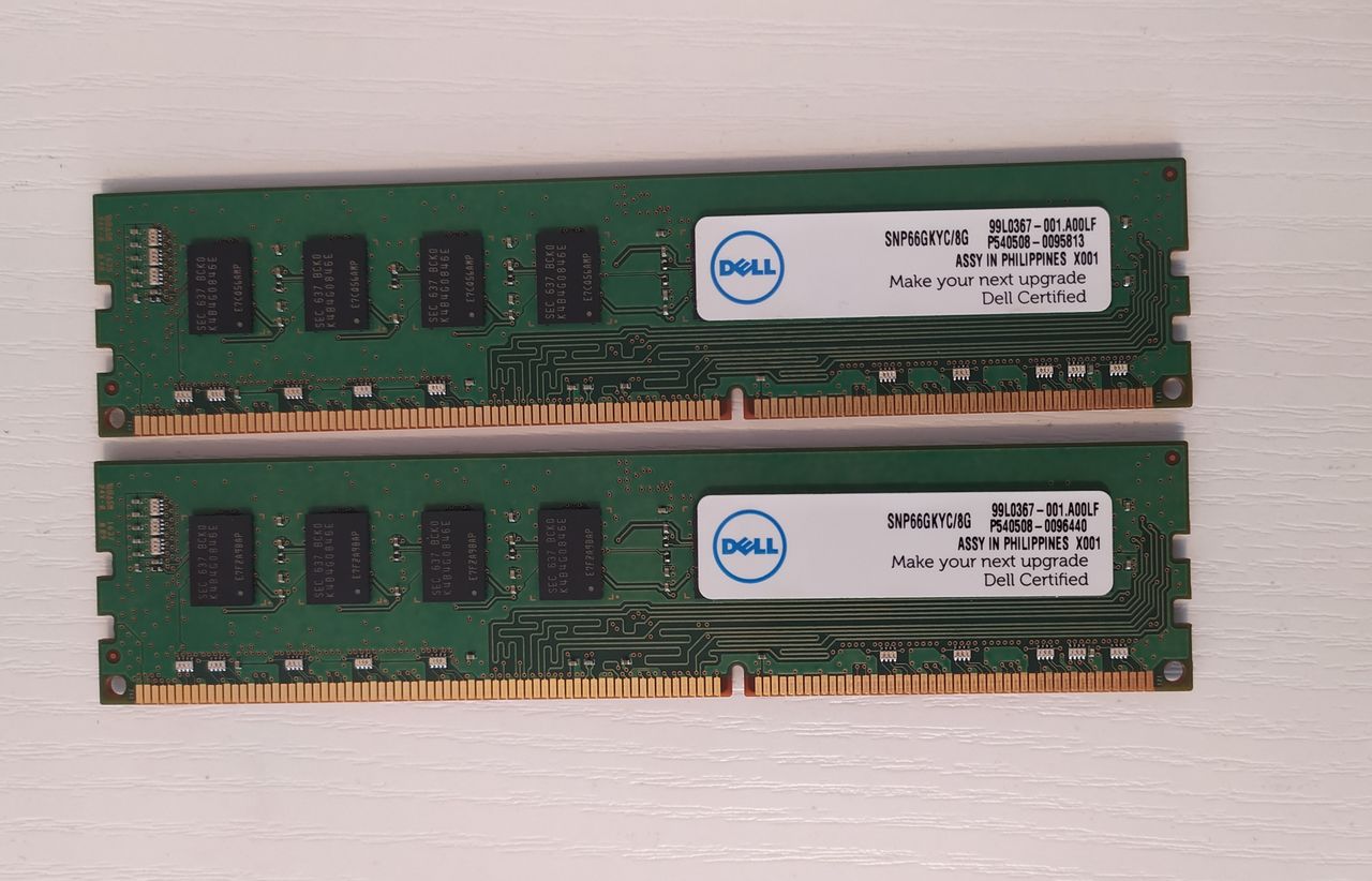 DDR3 16GB (2x8) 1600Mhz Samsung