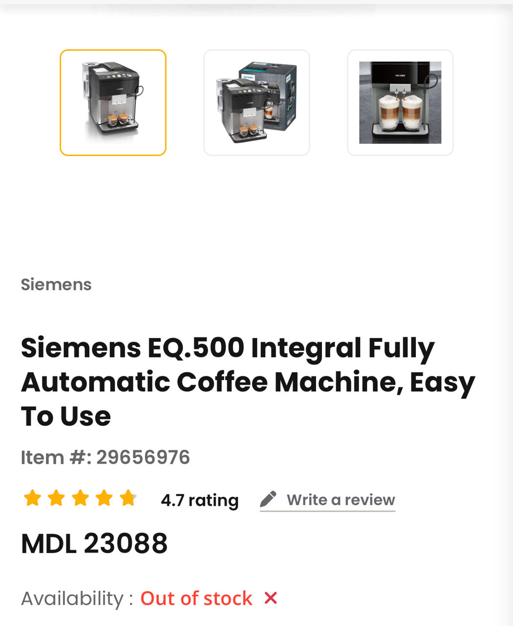 Siemens EQ500 foto 2