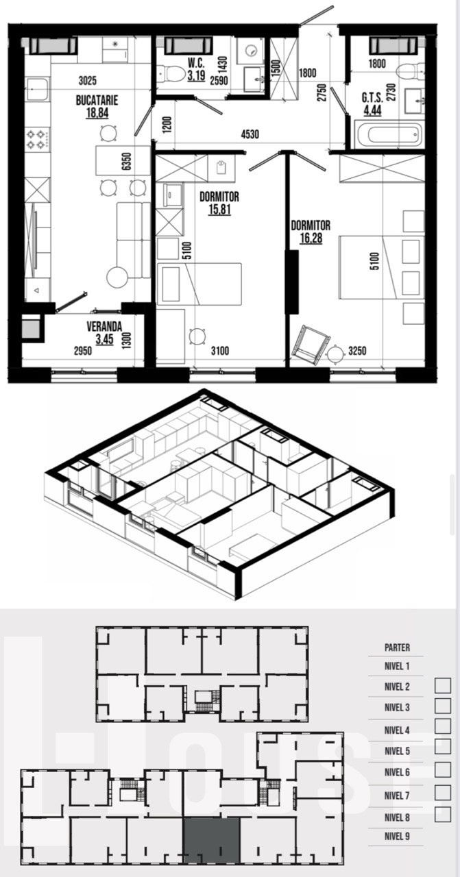 Apartament cu 2 camere,  Centru,  Strășeni,  Strășeni foto 10