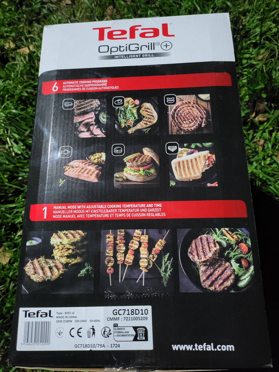 Gratar electric Tefal OptiGrill+ GC718D10, 2000W, 6 programe automate foto 2