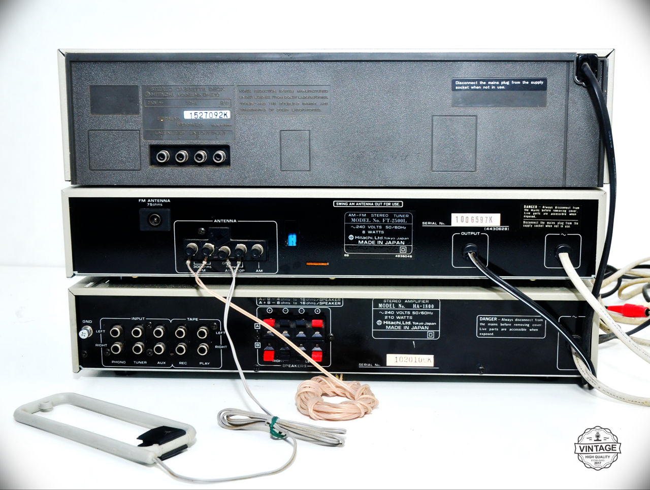 Hi-Fi Hitachi HA-1800 / FT-2500L / D-E10 Винтажная стойка Made in Japan фото 8