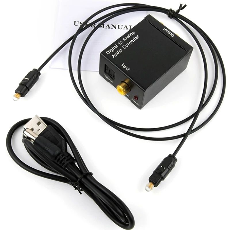 Цифровой в аналоговый аудио конвертер digital to analog audio converter-  200 lei foto 0