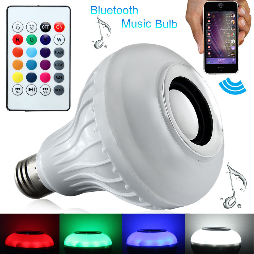 Lampa cu led-uri cu difuzor și bluetooth 3.0 светодиодная лампа с динамиком  и bluetooth 3.0