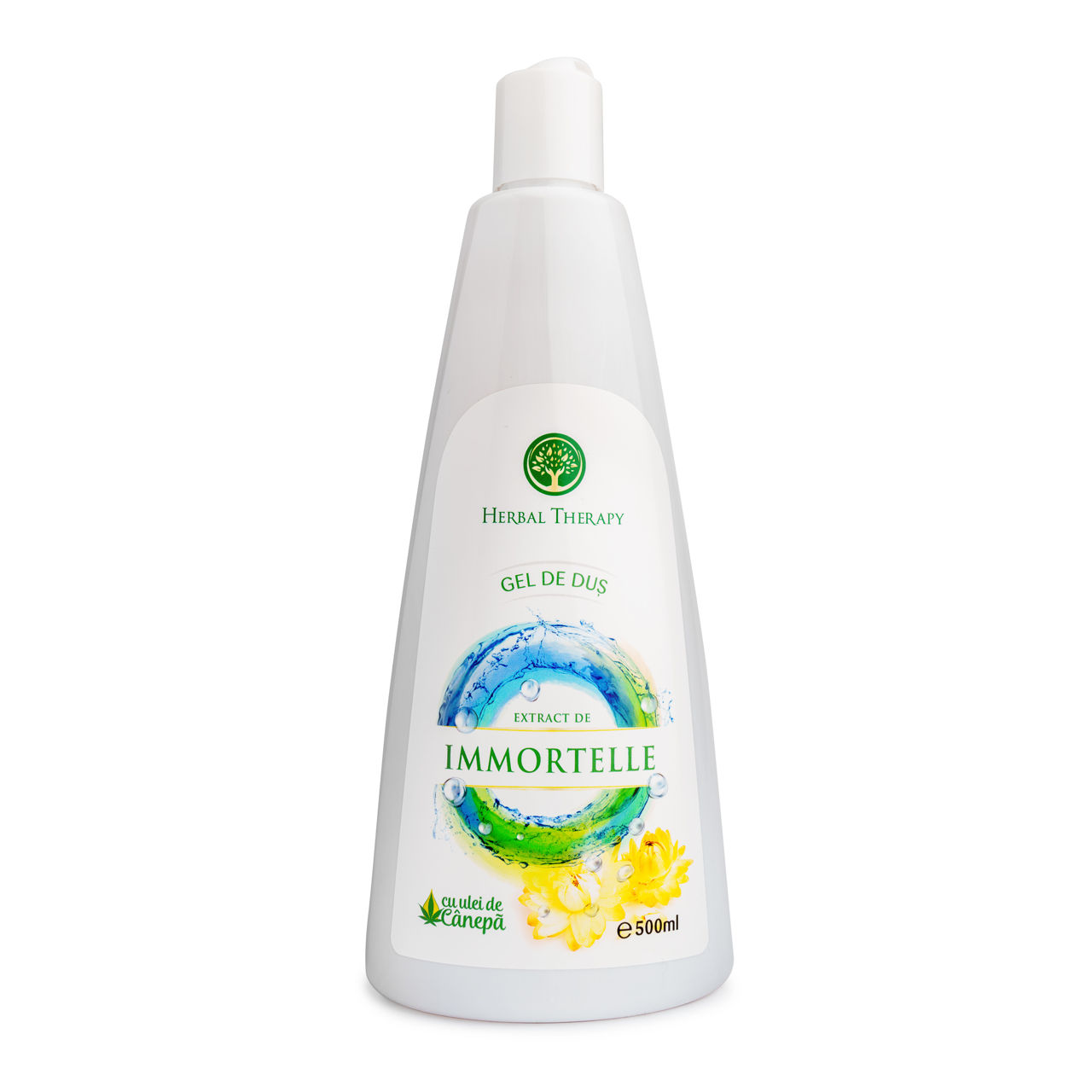 Gel de duș cu Extract de Immortelle + ulei de cânepă 500 ml foto 0