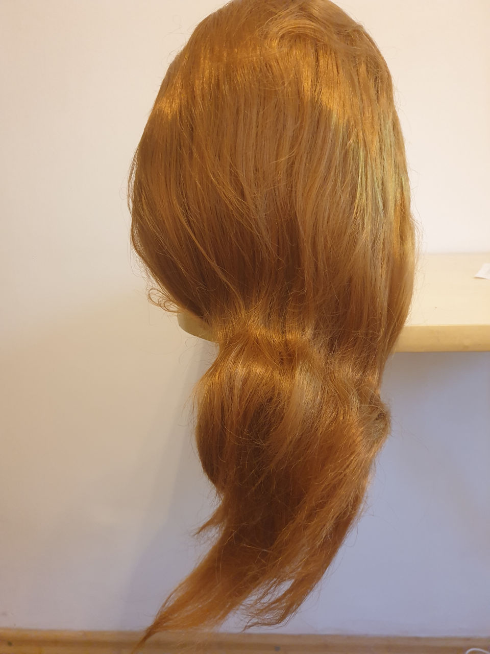 Cap pentru practica, blond auriu/saten, manechin, pupeta exersat coafuri foto 5