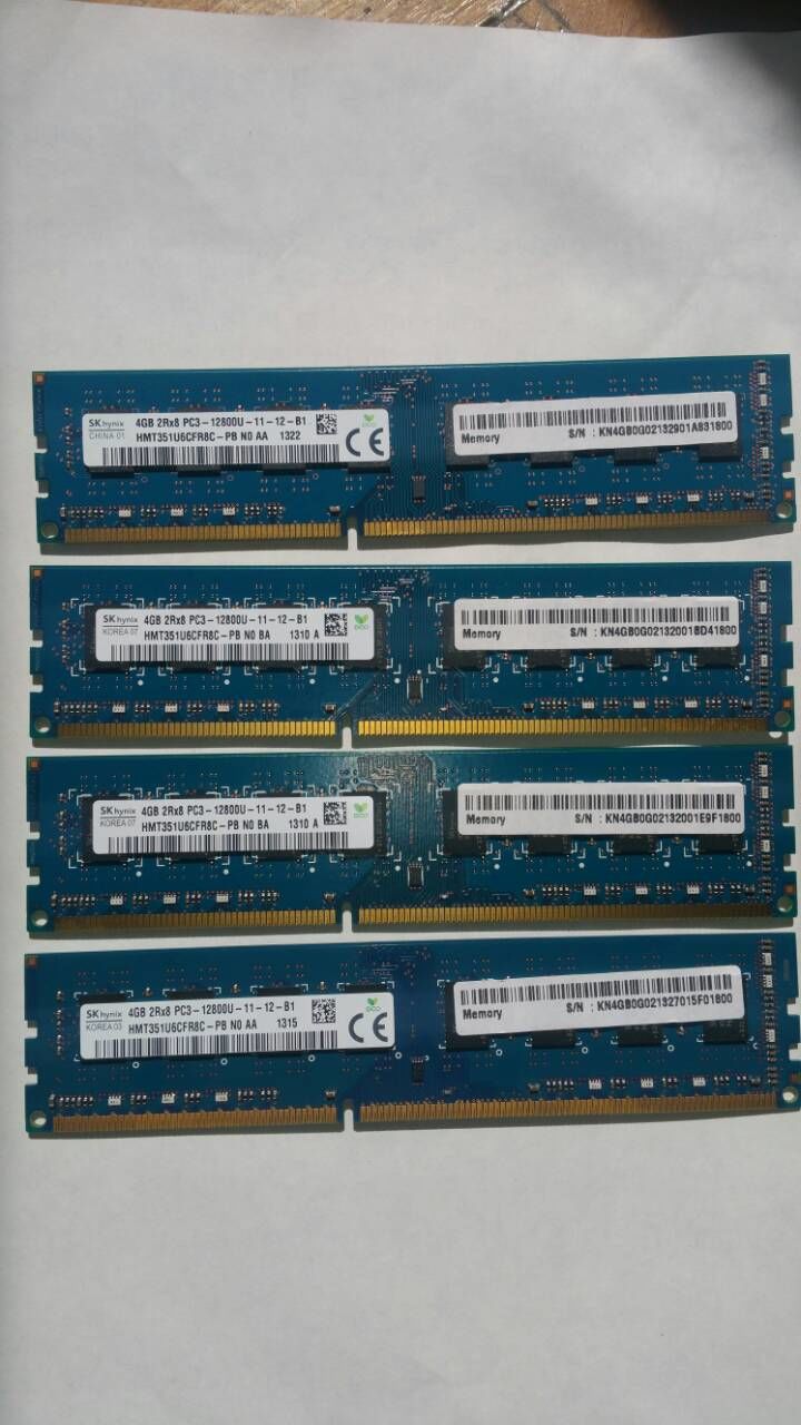 Kingston 4gb ddr3 1333mhz kvr1333d3n9/4g 4x4gb=16gb
