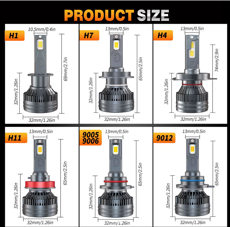 H4 LED Headlight 320W High Power - 550 lei foto 6