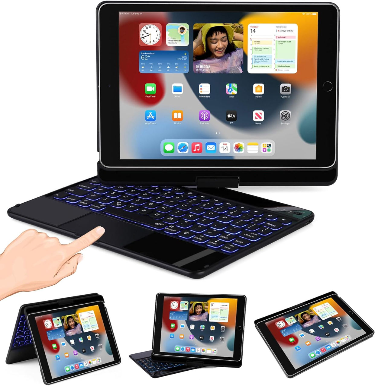 Чехол-клавиатура для iPad 9-го поколения 10.2 foto 0